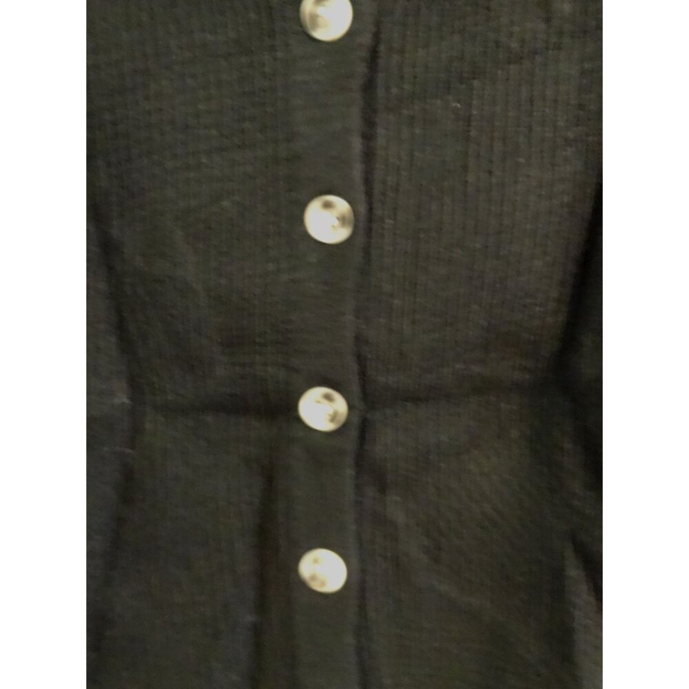 Meikulo Boy's Cardigan Sweater Black Split Sides Size 4-6 - Picture 3 of 4